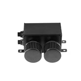 1200ml 1.2L Twin Baffle Dual Filter Engine Oil Catch Can Tank Reservoir AN10 (Polished)